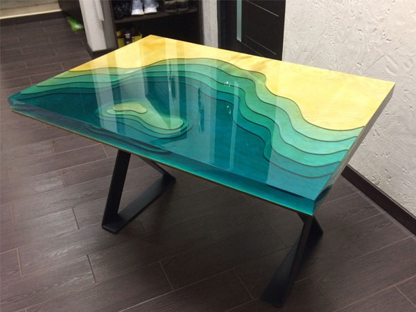 環氧樹脂桌子-實木大板桌工藝品